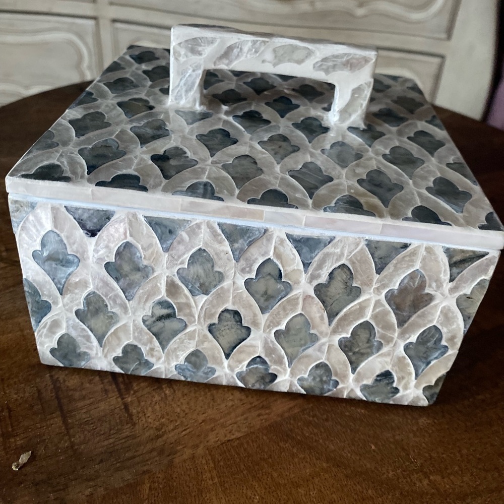 Beautiful Moroccan tile style large jewelry box NWT - Picture 7 of 16